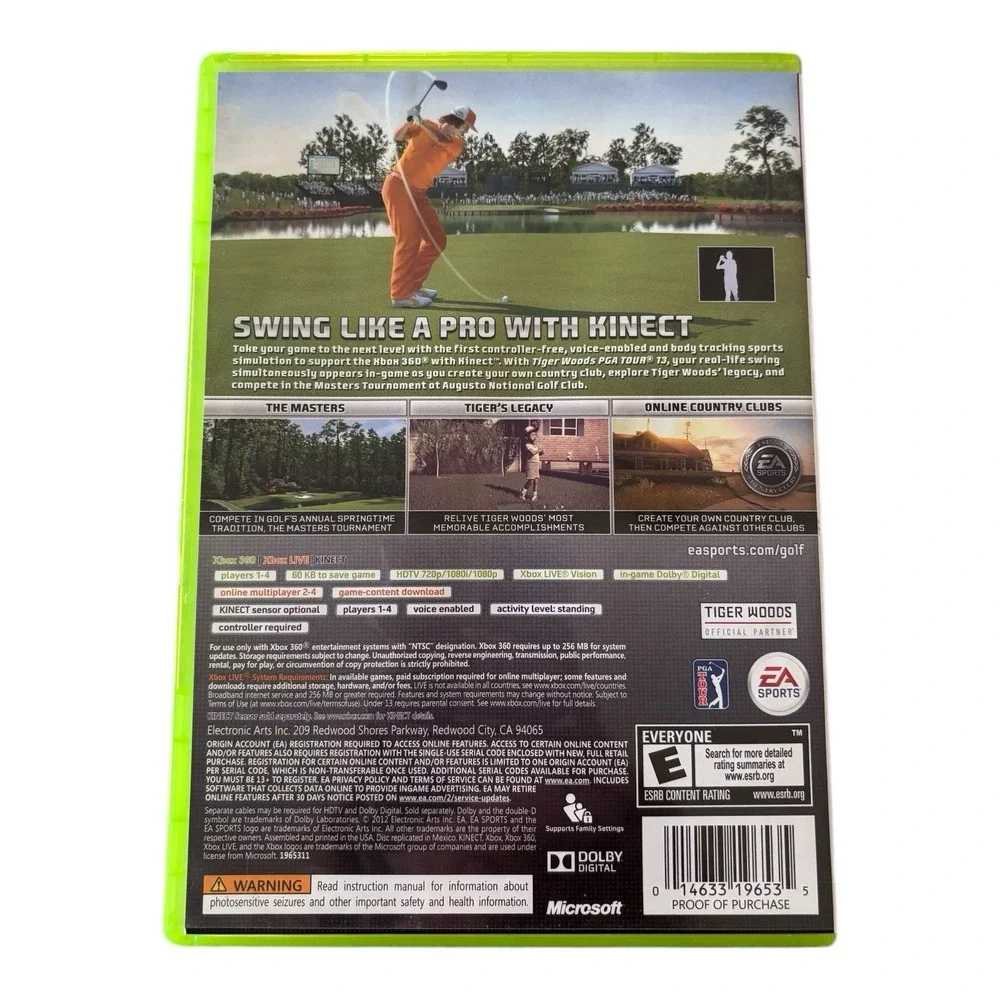 Tiger Woods PGA Tour 13 Includes the Masters XBOX 360 Video Game‎